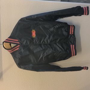 Vintage Miller High Life Black & Red Bomber Jacket Size Medium
